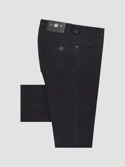 Stefano Ricci Men's Cotton Blend Tapered Jeans In Black