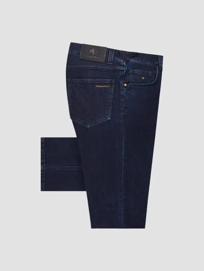 Stefano Ricci Men's Cotton Blend Tapered Jeans In Black