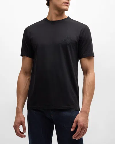 Stefano Ricci Men's Cotton Embroidered T-shirt In Black