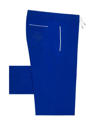 Stefano Ricci Men's Cotton Jogging Trousers Signature Eagle In Blue