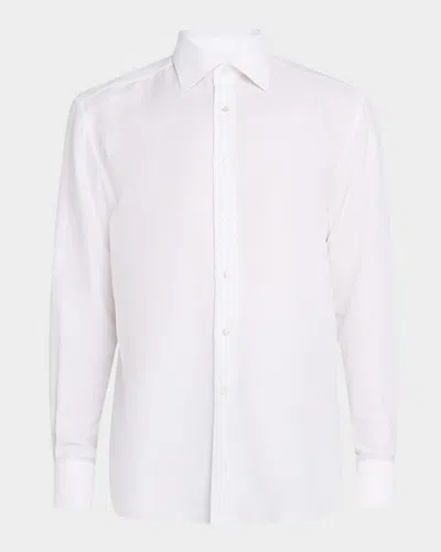 Stefano Ricci Men's Cotton-linen Dress Shirt