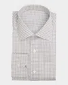 Stefano Ricci Men's Cotton Micro-check Dress Shirt In Black Check