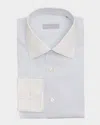 Stefano Ricci Men's Cotton Micro-stripe Dress Shirt In White