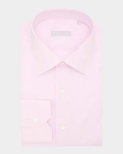 Stefano Ricci Men's Cotton Multi-stripe Point Collar Dress Shirt In Pink