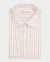 Stefano Ricci Men's Cotton Stripe Dress Shirt In Beige