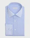 STEFANO RICCI MEN'S COTTON TONAL STRIPE DRESS SHIRT