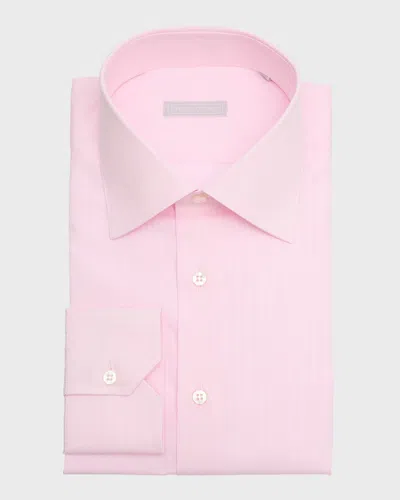 Stefano Ricci Men's Cotton Tonal Stripe Dress Shirt In Light Pink