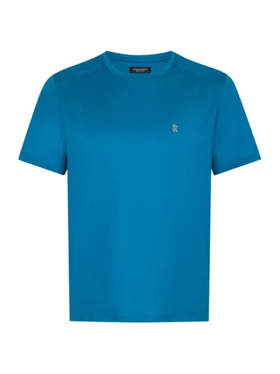 Stefano Ricci Men's Cotton T-shirt In Blue