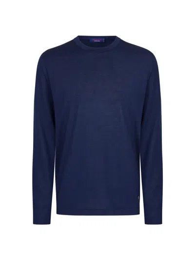 Stefano Ricci Men's Crewneck T-shirt In Blue