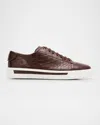 Stefano Ricci Men's Crocodile Leather Sneakers