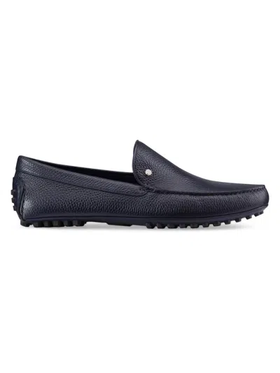 Stefano Ricci Men's Deer And Calfskin Leather Driving Shoes In Blue