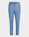 Stefano Ricci Men's Drawstring Pull-on Pants In Blue