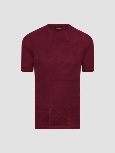 Stefano Ricci Men's Embroidered Cotton T-shirt In Red