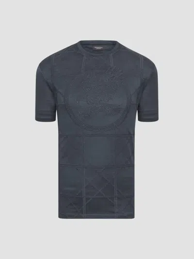 Stefano Ricci Men's Embroidered Cotton T-shirt In Orange