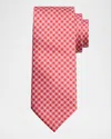 Stefano Ricci Men's Geometric Check Silk Tie In Red