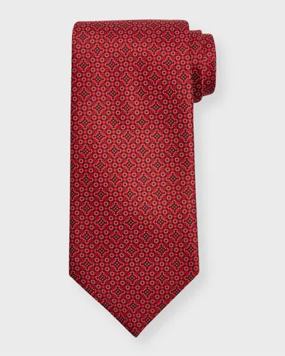 Stefano Ricci Men's Geometric-print Silk Tie In Red
