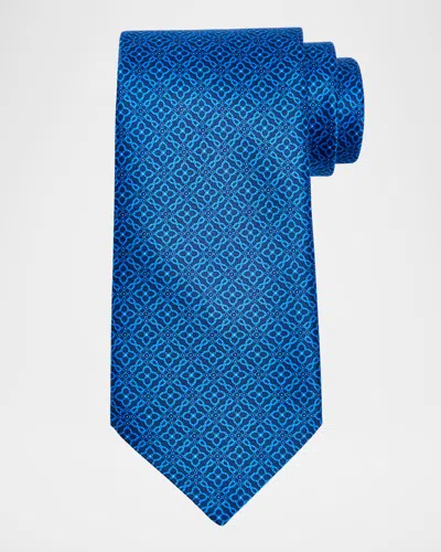 Stefano Ricci Men's Geometric Silk Tie In Blue