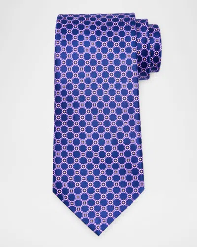 Stefano Ricci Men's Geometric Silk Tie In Blue