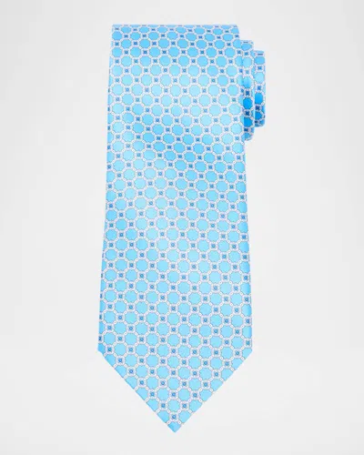 Stefano Ricci Men's Geometric Silk Tie In Light Blue