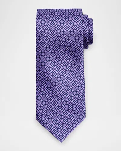Stefano Ricci Men's Geometric Silk Tie In Purple