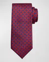 Stefano Ricci Men's Lattice Silk Tie In Red Blue