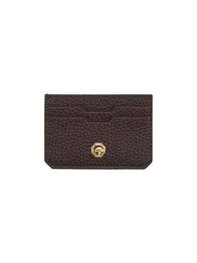 Stefano Ricci Men's Leather Card Holder In Brown