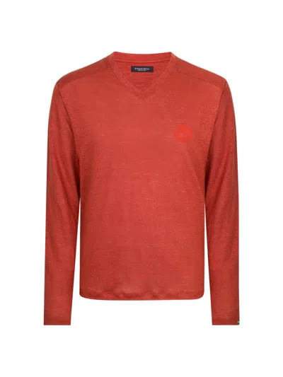 Stefano Ricci Men's Linen T-shirt In Red