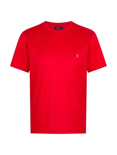 Stefano Ricci Men's Logo Cotton T-shirt In Red