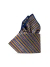 Stefano Ricci Men's Luxury Hand-printed Silk Tie Set In Multi