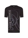 Stefano Ricci Men's Macro Logo Motif T-shirt In Black