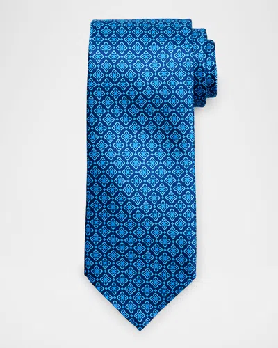 Stefano Ricci Men's Medallion Silk Tie In Blue