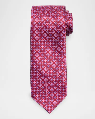 Stefano Ricci Men's Medallion Silk Tie In Red