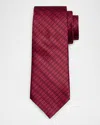 Stefano Ricci Men's Medallion Stripe Silk Tie In Red