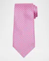 Stefano Ricci Men's Micro-floral Silk Tie In Pink