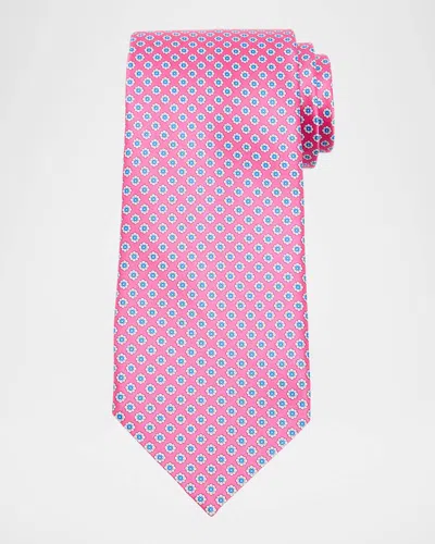 Stefano Ricci Men's Micro-floral Silk Tie In Pink