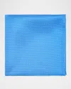 Stefano Ricci Men's Micro-geometric Silk Pocket Square In Blue
