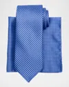 Stefano Ricci Men's Micro-geometric Silk Tie In Black