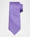 Stefano Ricci Men's Micro-geometric Silk Tie In Lilac