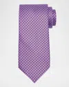 Stefano Ricci Men's Micro-geometric Silk Tie In Violet