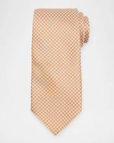 Stefano Ricci Men's Micro-geometric Silk Tie In Yellow