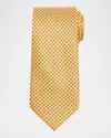 Stefano Ricci Men's Micro-geometric Silk Tie In Yellow
