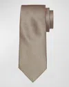 Stefano Ricci Men's Micro-grid Silk Tie In Brown