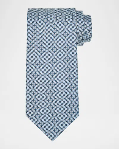 Stefano Ricci Men's Micro-medallion Silk Tie In Blue