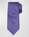 Stefano Ricci Men's Micro Neat Stripe Silk Tie In Purple