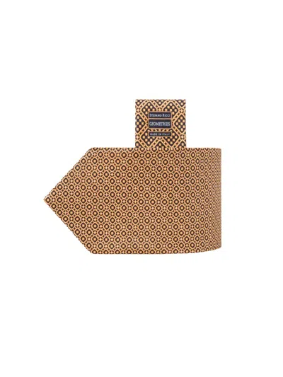 Stefano Ricci Men's Micro-square Silk Tie In Brown