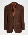 Stefano Ricci Men's Multi-plaid Notch Lapel Sport Coat In Brown
