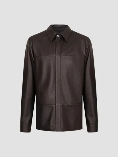 Stefano Ricci Men's Overshirt Jacket In Brown