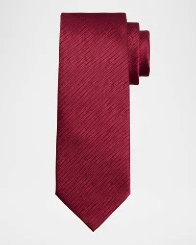 Stefano Ricci Men's Petite Chevron Silk-blend Tie In Red