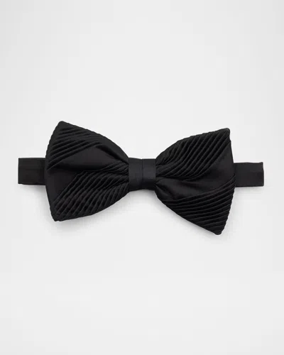 Stefano Ricci Men's Pleated Silk Pre-tied Bow Tie