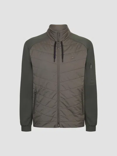 Stefano Ricci Men's Quilted Hybrid Full Zip Sport Jacket In Gray